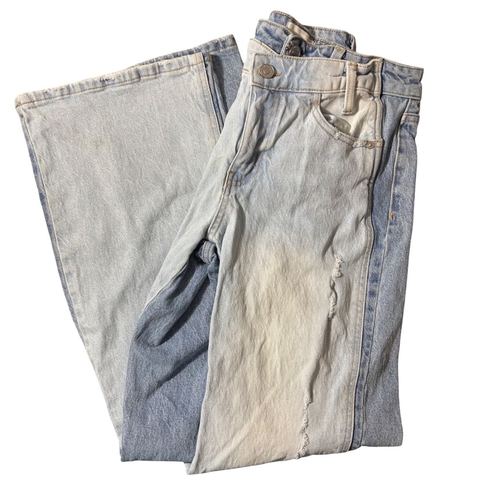 Kancan Two-Tone High Rise‎ Wide Leg Double Button Waist Band Size 5/26